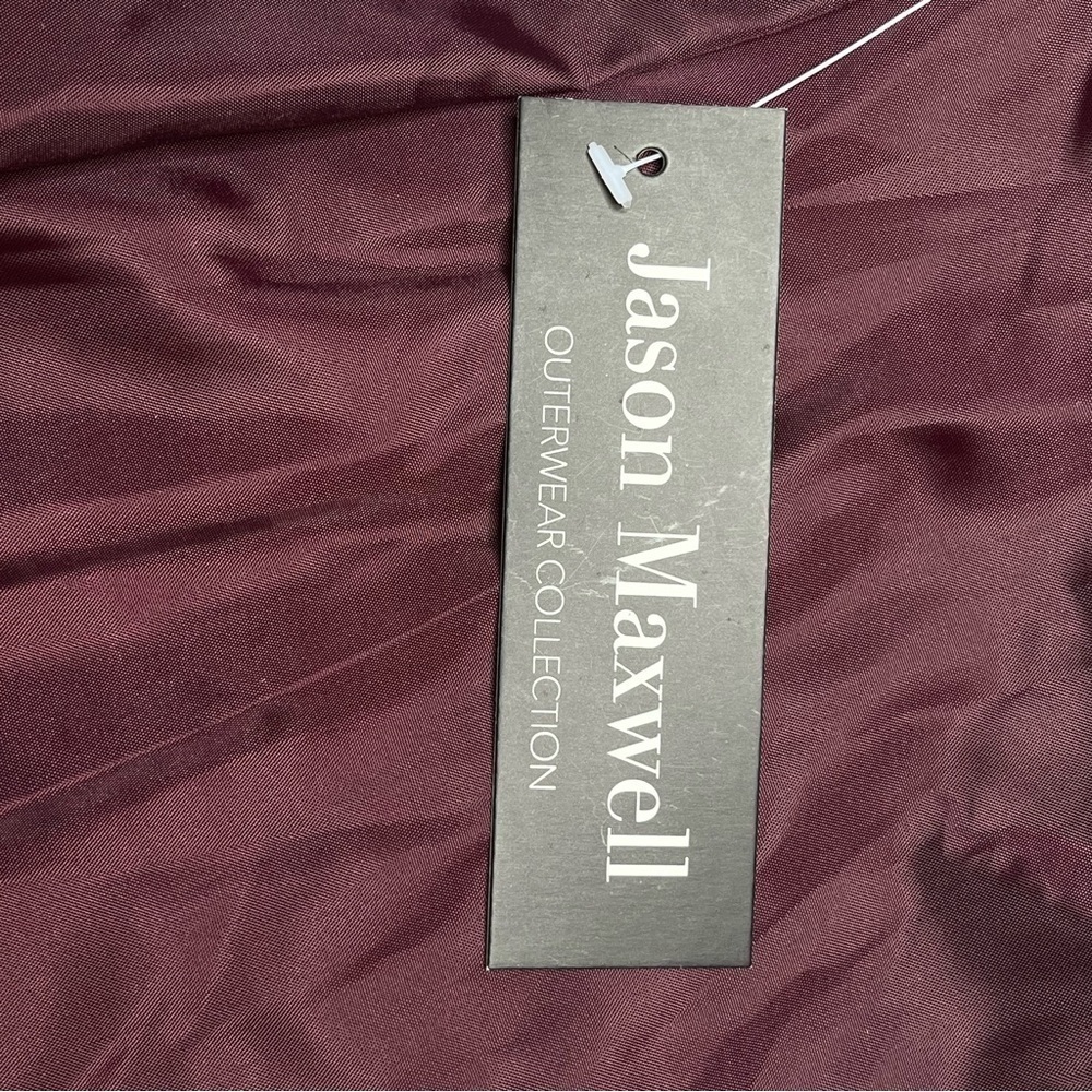Jason Maxwell Outerwear Womens Quilted Jacket Size M Burgundy Full Zip - Picture 10 of 11